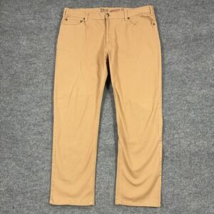 True Nation Mens Khaki Pants Size 44x32 Beige Athletic Fit Stretch Casual